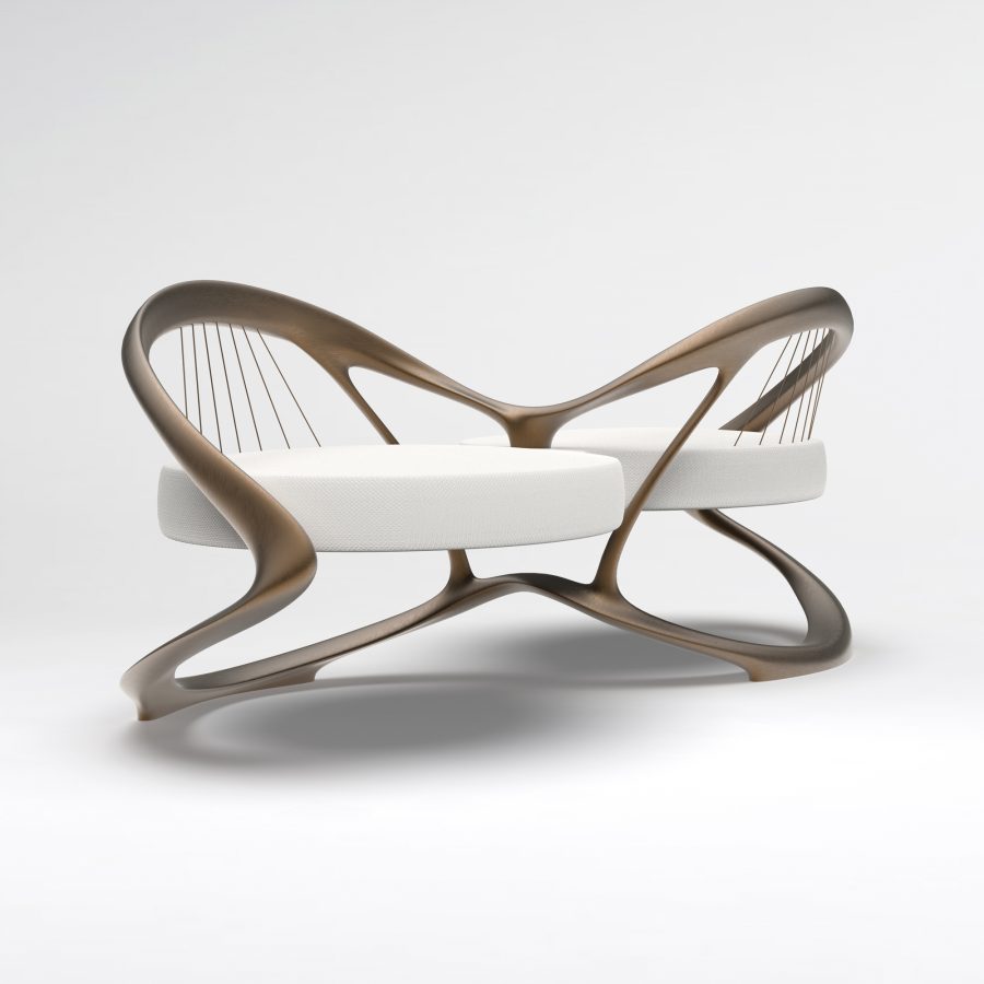 Symbiose two seater chair, design by Julien Bonzom